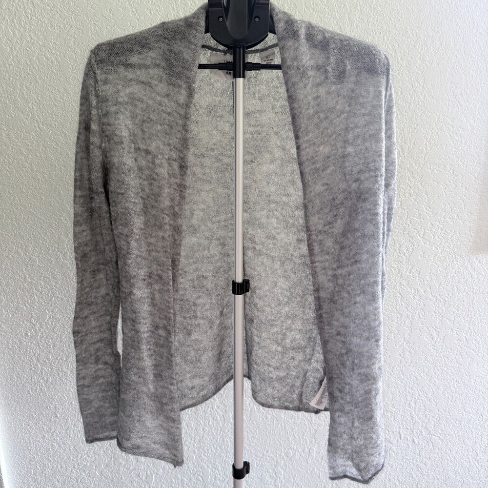 LOGG Label of Graded Goods H&M Wool Mohair Blend Open Front Cardigan Sweater S